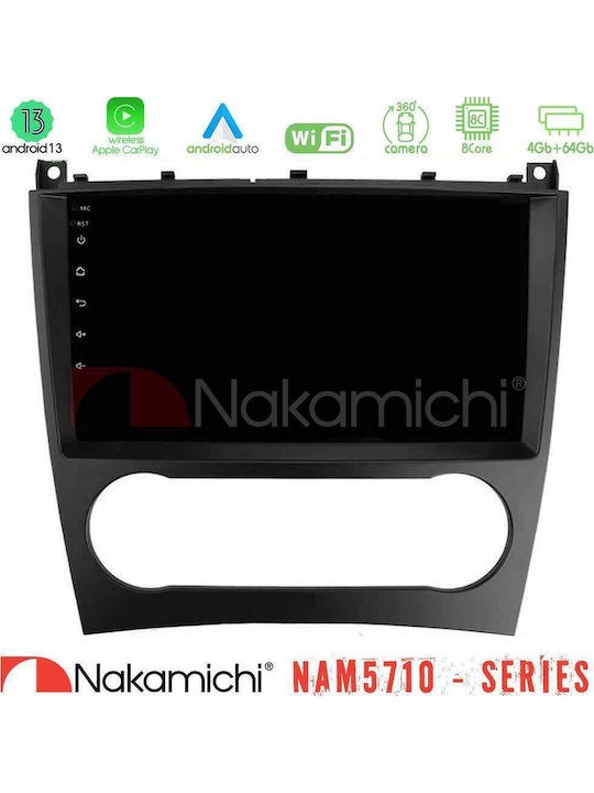 Nakamichi Ηχοσύστημα Αυτοκινήτου για Mercedes-Benz C Class / CLK Class 2008-2011 (Bluetooth/USB/WiFi/GPS/Apple-Carplay/Android-Auto) με Οθόνη Αφής 9"