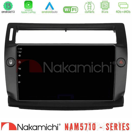 Nakamichi Car Audio System for Citroen C4 2004-2010 Bluetooth USB WiFi GPS Apple CarPlay Android Auto with 9" Touch Screen