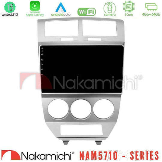 Nakamichi Ηχοσύστημα Αυτοκινήτου Dodge Caliber 2006-2011 (Bluetooth/USB/WiFi/GPS/Apple-Carplay/Android-Auto) με Οθόνη Αφής 10"