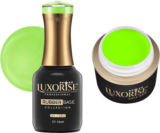 Construction Gel Set Rubber Base Lime Twist Luxorise