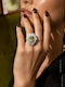 Chrysothemiss Women's Ring Verdant Royale Impressive Ring Green Zircon Stone Luxury Vintage Jewelry