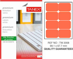Tanex Selbstklebende A4 Etiketten Rechteckig 99,1x67,7mm Tanex Selbstklebende A4 Etiketten Rechteckig 99,1x67,7mm