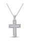 Ortaxidis White Gold Cross 14K with Chain