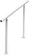 Balustrade 1-4 Exterior Steps White Aluminum Length 121 Cm Adjustable Angle