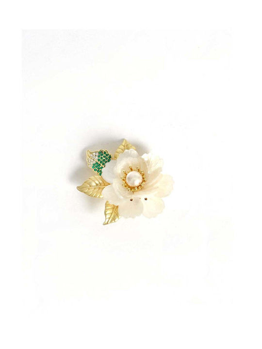 Mat Fashion Yellow Flower Pin 0043.8169.N-gold