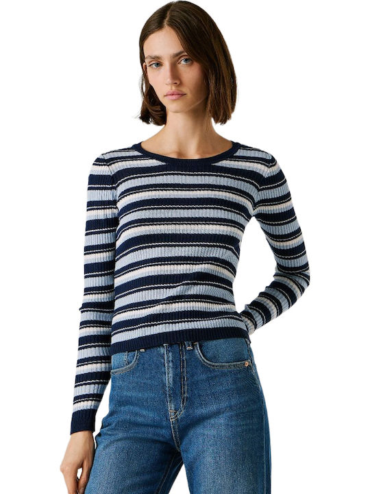 Damen Bluse Gestreift Union Blau