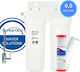Pentair 2g Slimline Water Filter System Double Under Sink with Faucet & Replacement Filter 57-0084/29