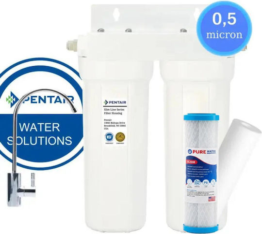 Pentair 2g Slimline Doppelter Wasserfiltrationssystem Unter der Spüle Pentair 2g Slimline Doppelter Wasserfiltrationssystem Unter der Spüle