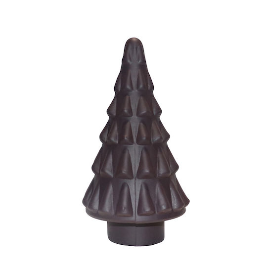 Illuminated Christmas Decorative Glass Tree 27cm Brown 2 Pieces