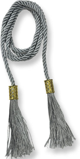 Double Satin Tassel Gray 1.20m 4 Pieces