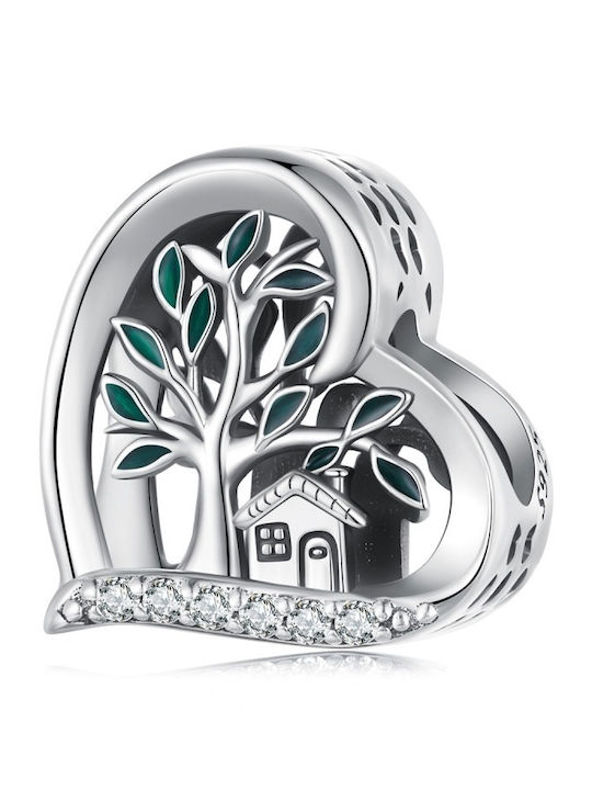 Silver me Charm Οικογένεια από Ασήμι με Ζιργκόν