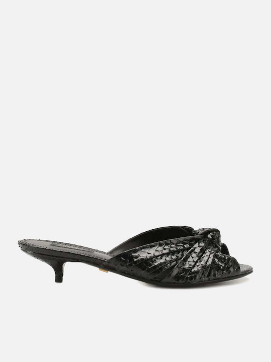 Dolce & Gabbana Δερμάτινα Mules Μαύρα