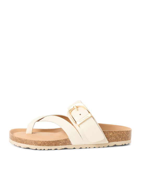 Tamaris Leder Flache Sandalen Für Damen Beige