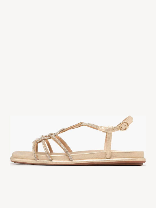 Women's Flat Sandals Gold
