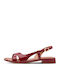 Leather Women's Sandals Red
