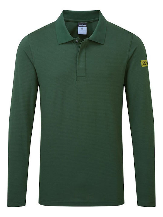 Portwest Bluză De Lucru Polo Pentru Bărbați Verde