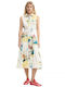 Summer Midi Shirt Dress Stick Blue