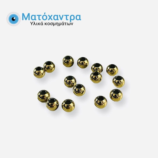 Mărgea Rotundă Din Oțel Aurit 5mm 25 Bucăți