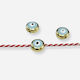 Metallic Enamel Eye Gold-Plated 8x4mm 10 Pieces