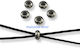 Steel Silver Bead Cap Clasp Silicone 7x4mm 12 Pieces