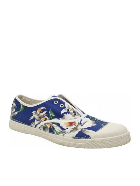 Bensimon Tennis Women's Blue Sneakers Fleurs