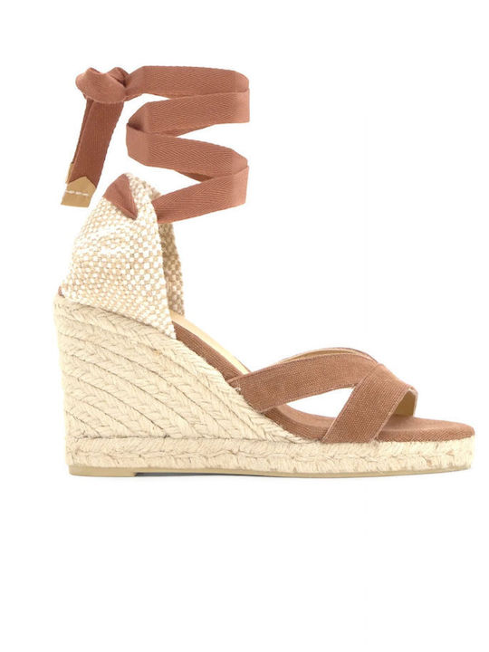 Summer Women's Platform Espadrilles Style Brown