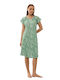 GoldenBay Summer Women's Nightgown Multicolour 1673GB Green