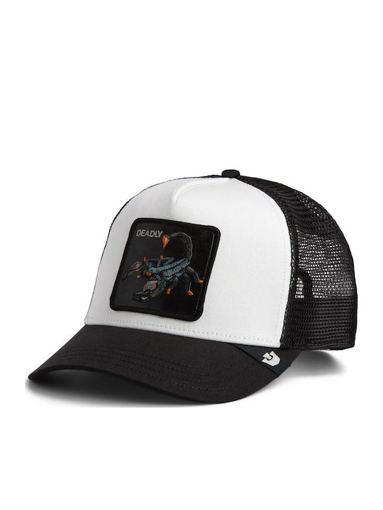 Jockey Cap Deadly Scorpion Black and White Goorin Bros