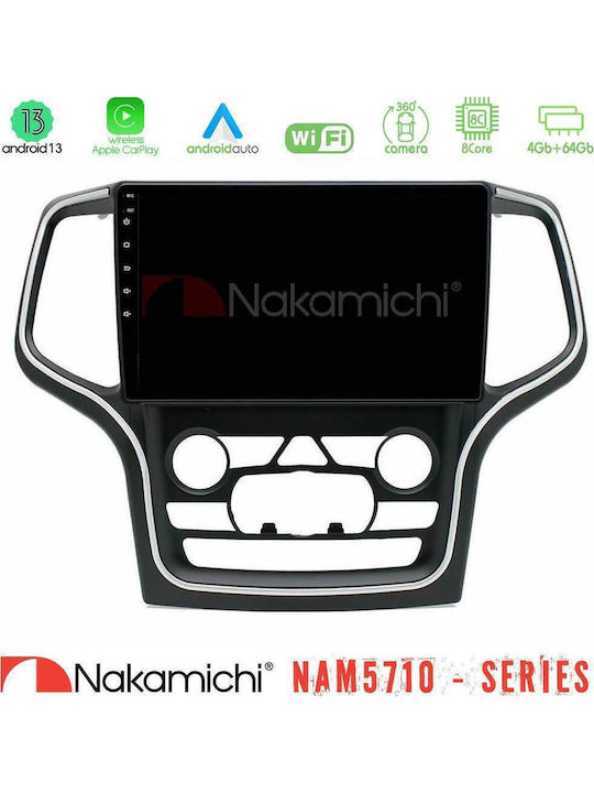 Nakamichi Ηχοσύστημα Αυτοκινήτου για Jeep Grand Cherokee 2014-2020 (Bluetooth/USB/WiFi/GPS/Apple-Carplay/Android-Auto) με Οθόνη Αφής 10"