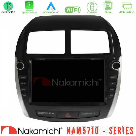 Nakamichi Car Audio System for Mitsubishi Asx 2013-2018 Bluetooth USB WiFi GPS Apple CarPlay Android Auto with 9" Touch Screen