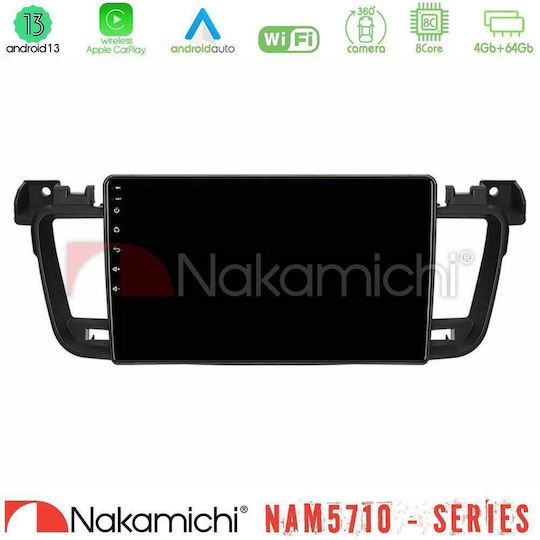 Nakamichi Car Audio System for Peugeot 508 2010-2018 Bluetooth USB WiFi GPS Apple CarPlay Android Auto with 9" Touch Screen