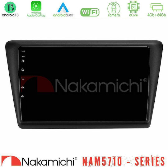 Nakamichi Ηχοσύστημα Αυτοκινήτου για Skoda Rapid 2013-2017 (Bluetooth/USB/WiFi/GPS/Apple-Carplay/Android-Auto) με Οθόνη Αφής 9"