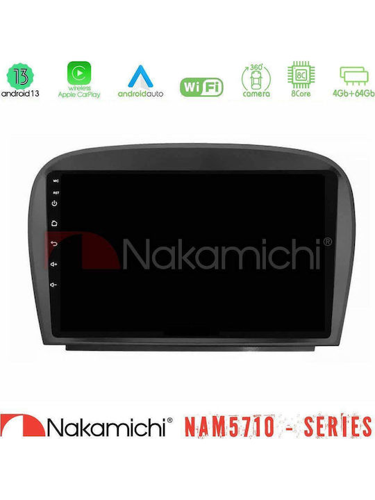 Nakamichi Car Audio System for Mercedes-Benz SL 2005-2011 Bluetooth USB WiFi GPS Apple CarPlay Android Auto with 9" Touch Screen