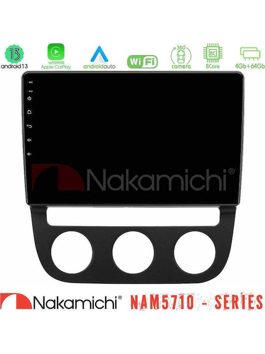 Nakamichi Car Audio System for Volkswagen Jetta 2005 2010 with A/C Bluetooth USB WiFi GPS Apple CarPlay Android Auto with 10" Touch Screen