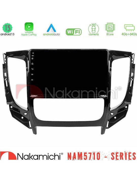 Nakamichi Auto-Audiosystem für Fiat Fullback Mitsubishi L200 2016 mit A/C Bluetooth USB WiFi GPS Apple CarPlay Android Auto mit Touchscreen 9 Zoll