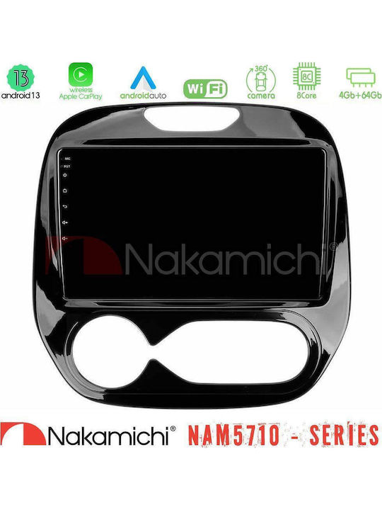 Nakamichi Car Audio System for Renault Captur 2013-2019 with A/C (Bluetooth/USB/WiFi/GPS/Apple CarPlay/Android Auto) with 9" Touch Screen