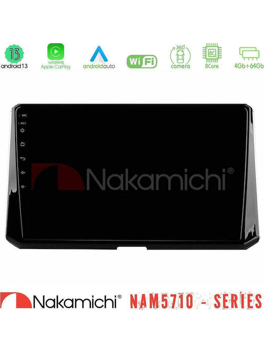 Nakamichi Ηχοσύστημα Αυτοκινήτου για Toyota Corolla 2019-2022 (Bluetooth/USB/WiFi/GPS/Apple-Carplay/Android-Auto) με Οθόνη Αφής 10"