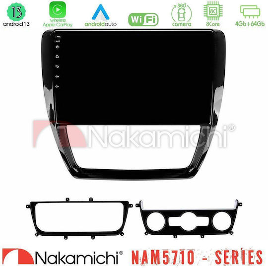 Nakamichi Ηχοσύστημα Αυτοκινήτου για Volkswagen Jetta 2011 2018 (Bluetooth/USB/WiFi/GPS/Apple-Carplay/Android-Auto) με Οθόνη Αφής 10"