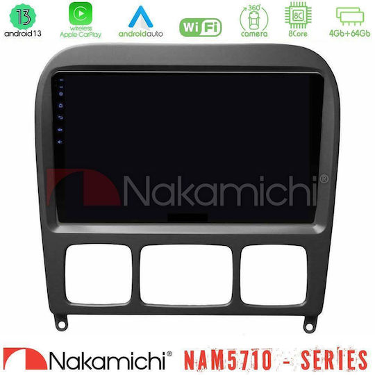 Nakamichi Car Audio System for Mercedes-Benz S Class 1999-2004 Bluetooth USB WiFi GPS Apple CarPlay Android Auto with 9" Touch Screen