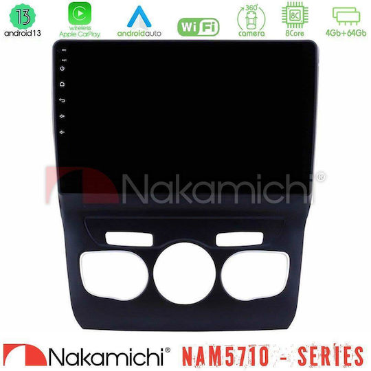Nakamichi Ηχοσύστημα Αυτοκινήτου για Citroen C4 2011-2016 (Bluetooth/USB/WiFi/GPS/Apple-Carplay/Android-Auto) με Οθόνη Αφής 10"