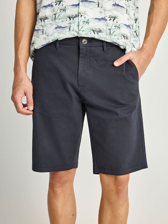 Funky Buddha Men's Chino Bermuda Shorts Navy Blue