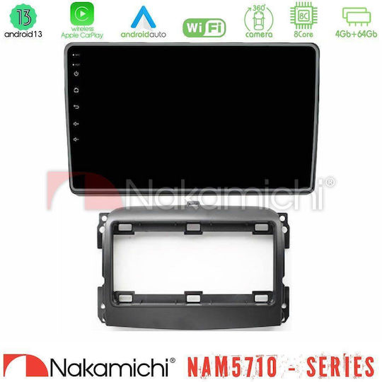 Nakamichi Ηχοσύστημα Αυτοκινήτου για Fiat 500L 2012-2018 (Bluetooth/USB/WiFi/GPS/Apple-Carplay/Android-Auto) με Οθόνη Αφής 10"