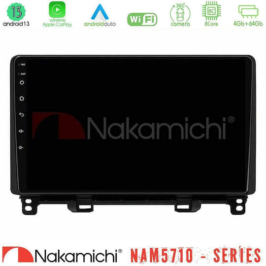 Nakamichi Ηχοσύστημα Αυτοκινήτου για Honda Jazz 2019 (Bluetooth/USB/WiFi/GPS/Apple-Carplay/Android-Auto) με Οθόνη Αφής 9"