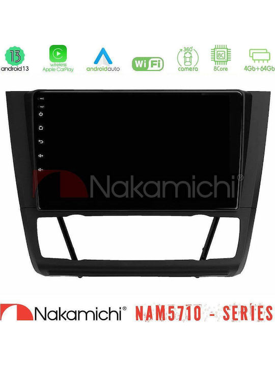 Nakamichi Ηχοσύστημα Αυτοκινήτου για BMW E81 / E82 / E87 2007-2011 με A/C (Bluetooth/USB/WiFi/GPS/Apple-Carplay/Android-Auto) με Οθόνη Αφής 9"