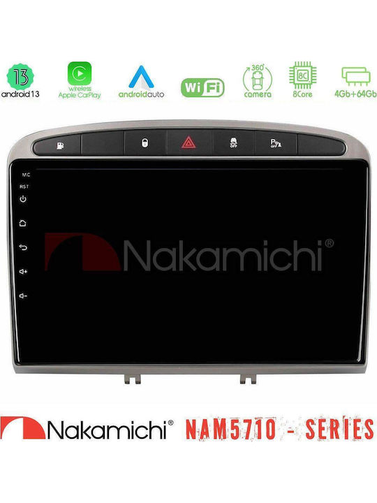 Nakamichi Car Audio System for Peugeot 308 / RCZ 2009-2015 Bluetooth USB Wi-Fi GPS Apple CarPlay Android Auto with 9 Inch Touch Screen