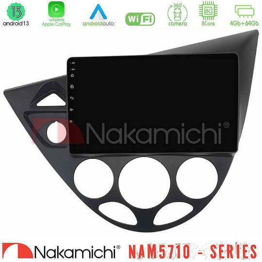 Nakamichi Ηχοσύστημα Αυτοκινήτου για Ford Focus 1999-2004 (Bluetooth/USB/WiFi/GPS/Apple-Carplay/Android-Auto) με Οθόνη Αφής 9"