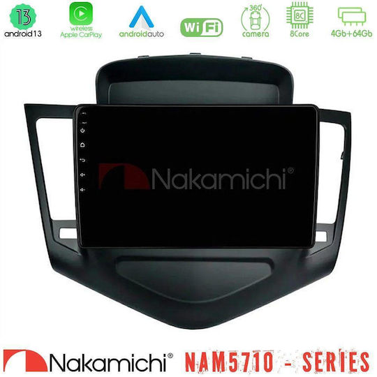 Nakamichi Car Audio System for Chevrolet Cruze 2009-2012 Bluetooth USB WiFi GPS Apple CarPlay Android Auto with 9" Touch Screen