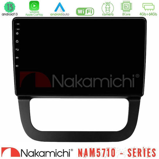 Nakamichi Car Audio System for Volkswagen Jetta 2010 2011 Bluetooth USB WiFi GPS Apple CarPlay Android Auto with 10" Touch Screen