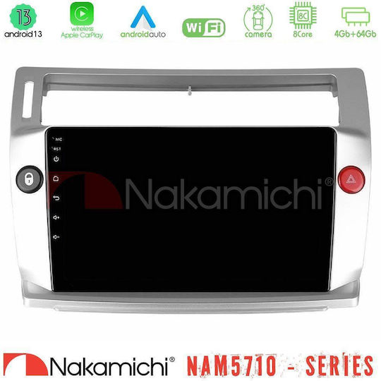 Nakamichi Car Audio System for Citroen C4 2004-2010 Bluetooth USB WiFi GPS Apple CarPlay Android Auto with 9" Touch Screen