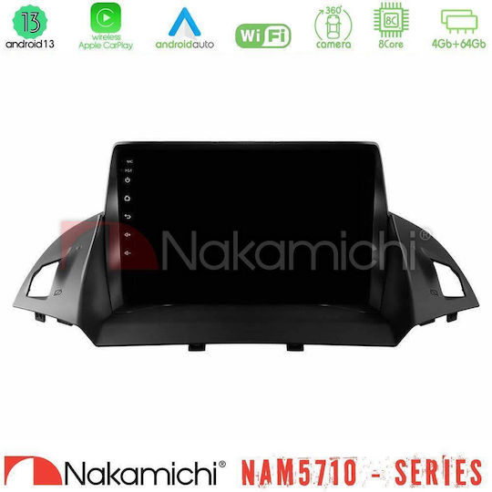 Nakamichi Ηχοσύστημα Αυτοκινήτου για Ford C-Max / Kuga 2011-2023 (Bluetooth/USB/WiFi/GPS/Apple-Carplay/Android-Auto) με Οθόνη Αφής 9"